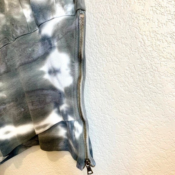 Young Fabulous Broke Light Green Tie-Dye Turtleneck Sweatshirt Tunic Dress M y2k - Picture 6 of 9